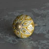 Olive Floral Ceramic Knob