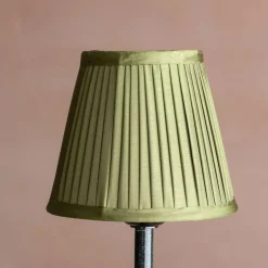 Olive Green Pleated Lamp Shade