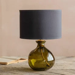 Olive Green Recycled Glass Table Lamp