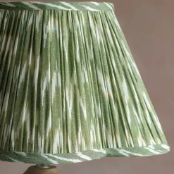 Olive Ikat Scalloped Empire Lamp Shades