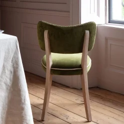 Olive Velvet Upholstered Dining Chair
