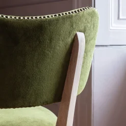 Olive Velvet Upholstered Dining Chair