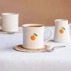Orange Branch Motif Mini Mug