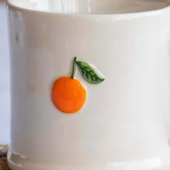 Orange Branch Motif Mini Mug