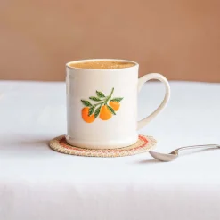 Orange Branch Motif Mug