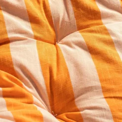 Orange Candy Stripe Bench Seat Pad