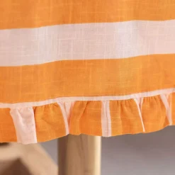 Orange Candy Stripe Frill Tablecloths