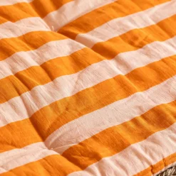 Orange Candy Stripe Large Seat Mat