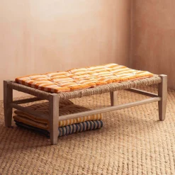 Orange Candy Stripe Small Seat Mat
