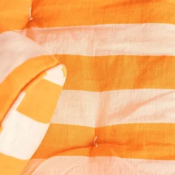 Orange Candy Stripe Small Seat Mat