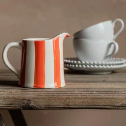 Orange Stripe Creamer Jug