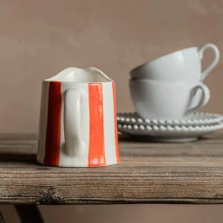 Orange Stripe Creamer Jug