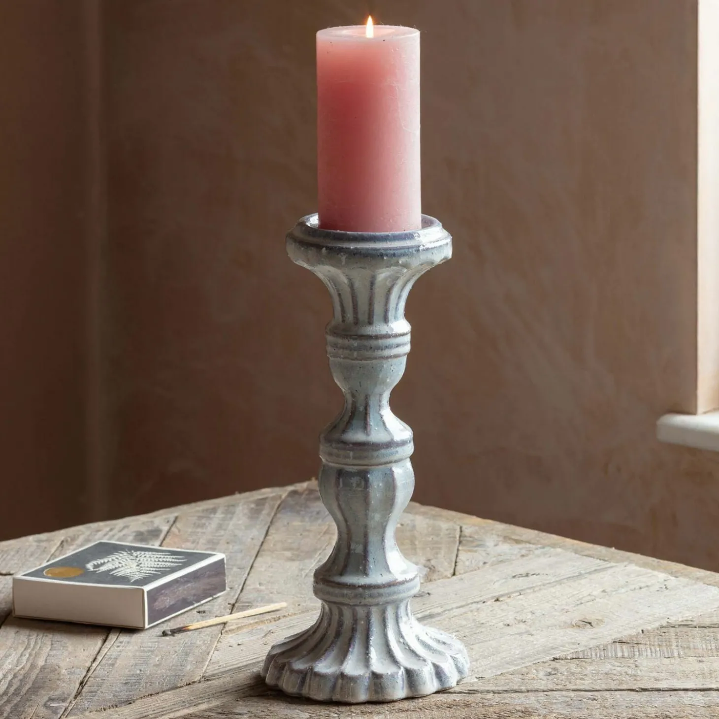 Ornate Pillar Candle Holder