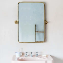 Otto Antique Gold Rectangular Tilting Mirror
