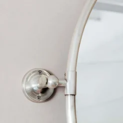 Otto Antique Silver Oval Tilting Mirror