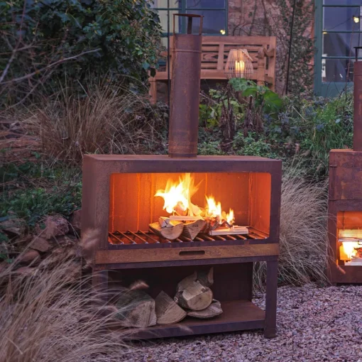 Outdoor Heater and Wood Store