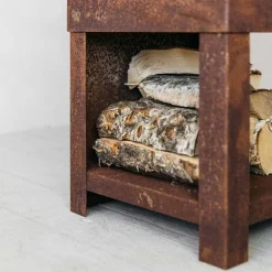Oxidised Rust Log Burner