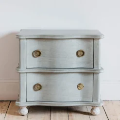 Oyster Two Drawer Bedside Table
