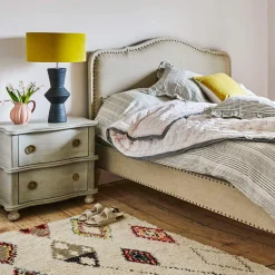 Oyster Two Drawer Bedside Table