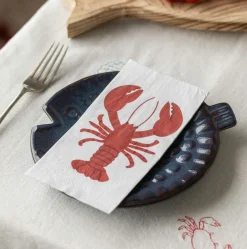 Pack of Sixteen Lobster Paper Napkins