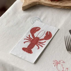 Pack of Sixteen Lobster Paper Napkins