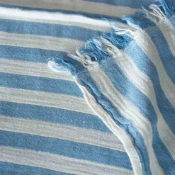 Pale Blue Stripe Turkish Beach Towel Wrap