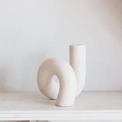 Pale Pink Twisted Candle Holder