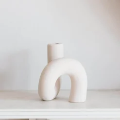 Pale Pink Twisted Candle Holder