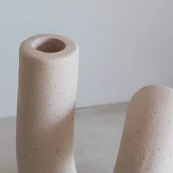 Pale Pink Twisted Candle Holder