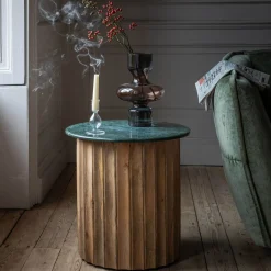 Parker Green Marble Side Table