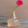 Peach Recycled Glass Vase