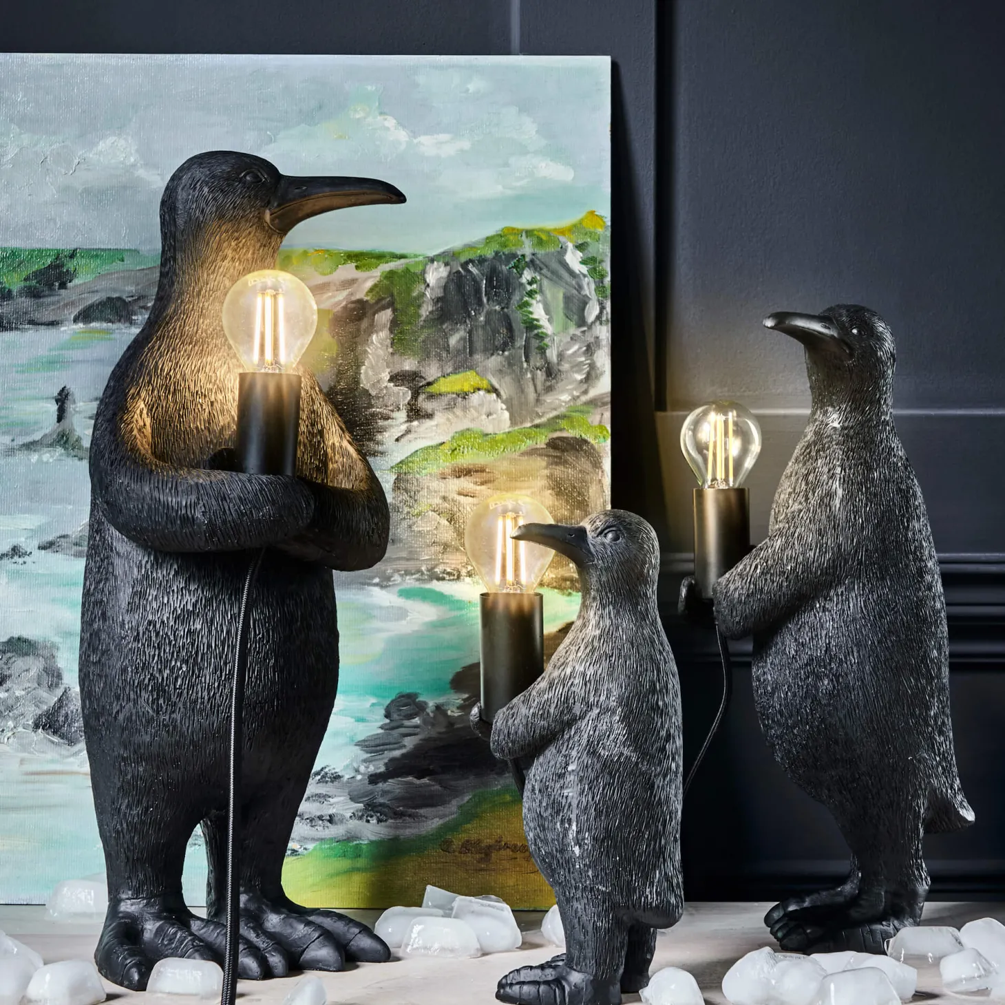 Perry Penguin Table Lamps