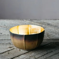 Petal Brass and Gold Tea Light Holder