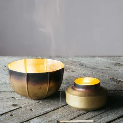 Petal Brass and Gold Tea Light Holder