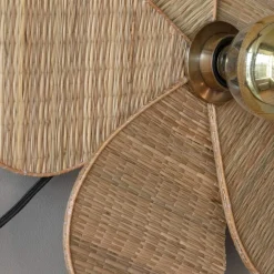 Petal Natural Wicker Wall Lamp