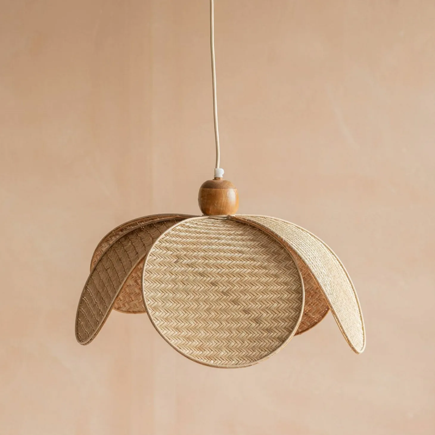 Petal Rattan Pendant Light