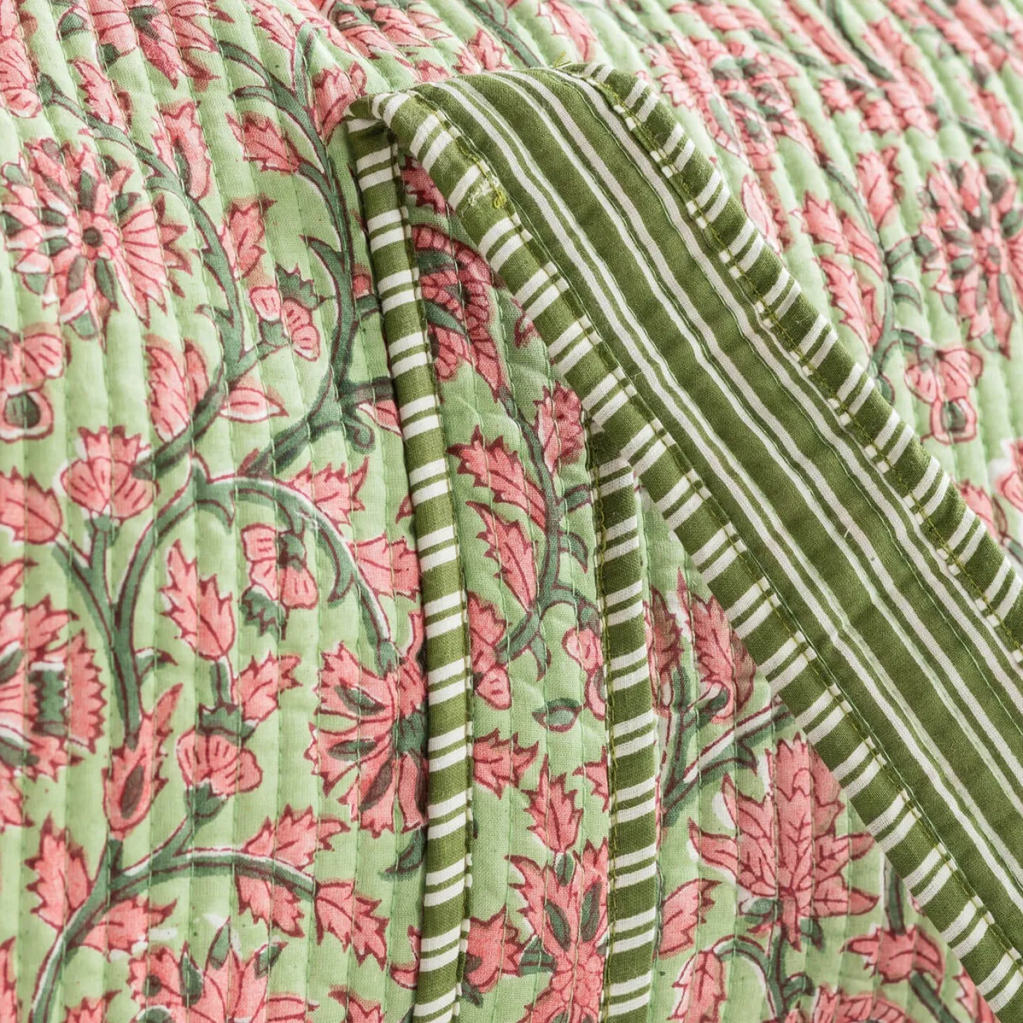 Pink & Green Floral Weekend Bag - Small