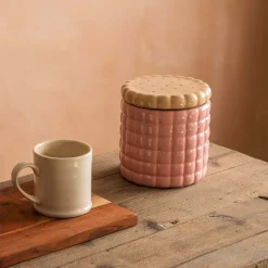 Pink Ceramic Cookie Jar