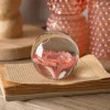 Pink Flower Glass Ornament