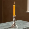 Pink Glass Candle Holder