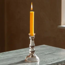 Pink Glass Candle Holder
