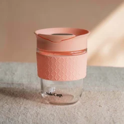 Pink Glass Travel Mug
