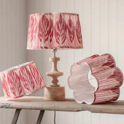 Pink Ikat Flower Empire Lamp Shades