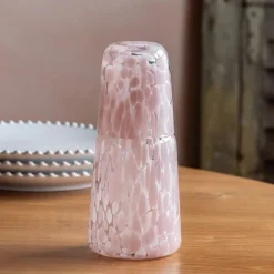 Pink Speckle Carafe and Tumbler