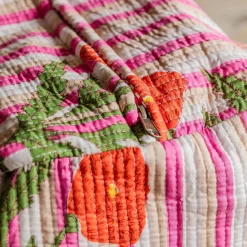 Pink Stripe and Floral Weekend Bag - Small