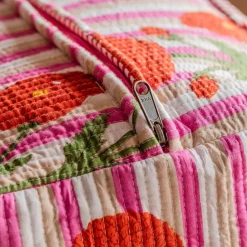 Pink Stripe and Floral Weekend Bag - Large