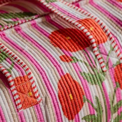 Pink Stripe and Floral Weekend Bag - Large