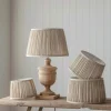 Pleated Natural Linen Empire Shades