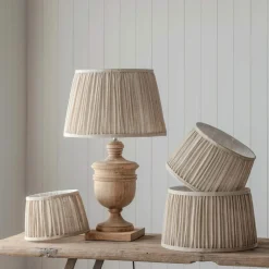 Pleated Natural Linen Empire Shades