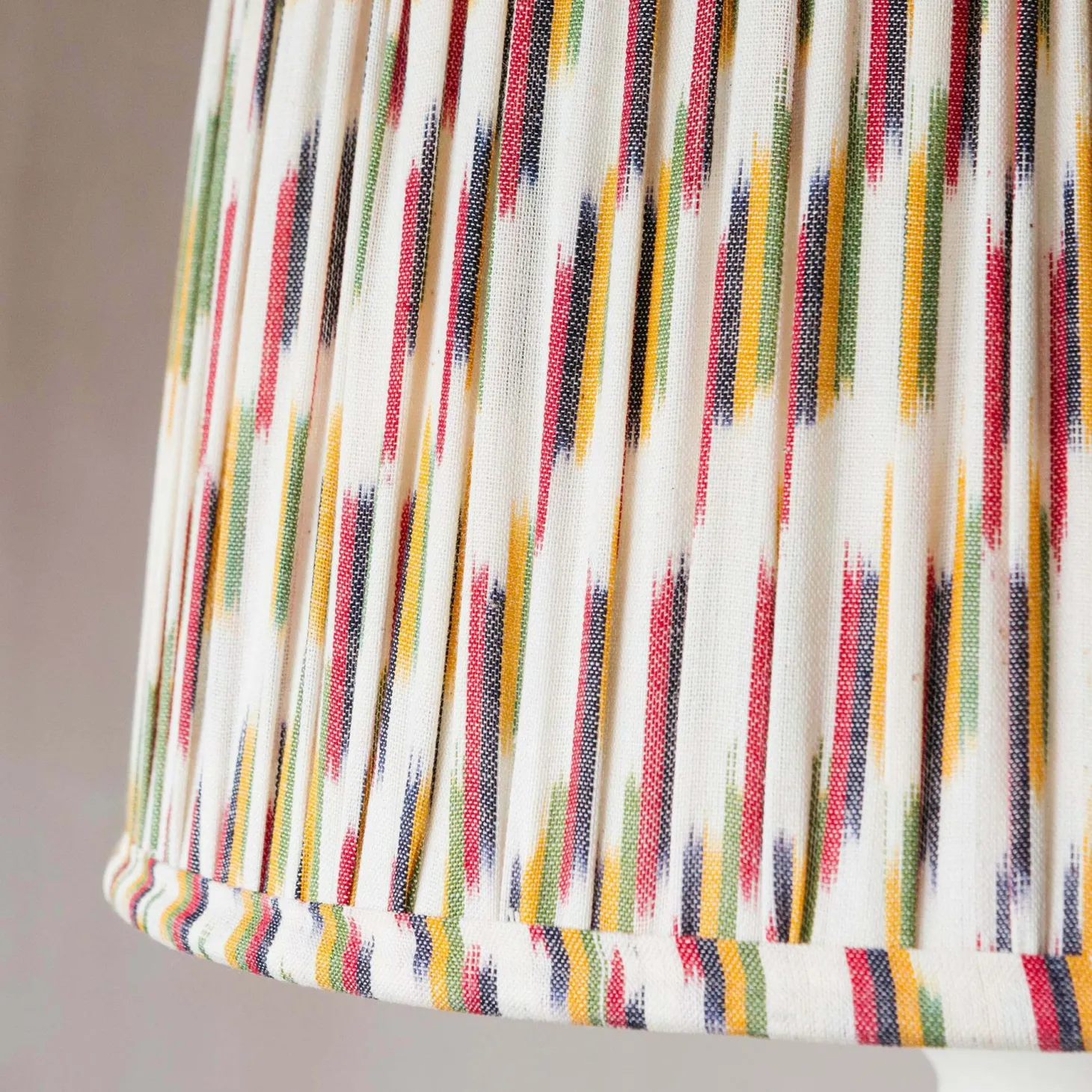 Rainbow Pleated Ikat Lamp Shades